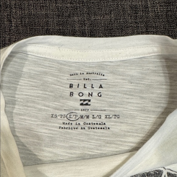 Billabong Graphic Wave Surf Tee Cream White Size S - Picture 2 of 3
